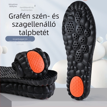 PU anyagú talptalp, ütéscsillapító tömítés és grafén rost – dezodoráló teljes talp, kosárlabda és tollaslabda számára, uniszex