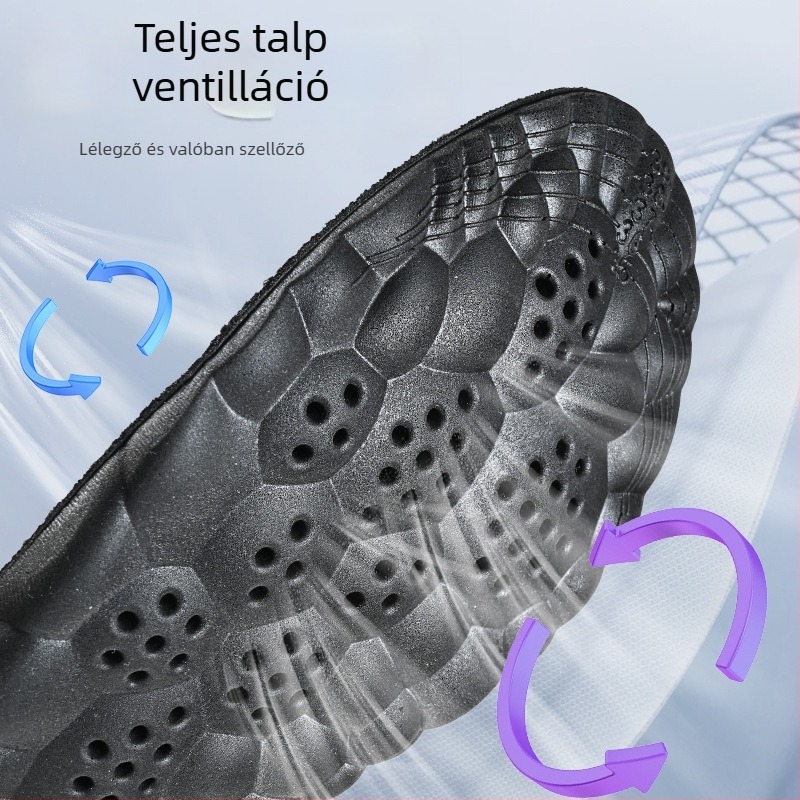PU anyagú talptalp, ütéscsillapító tömítés és grafén rost – dezodoráló teljes talp, kosárlabda és tollaslabda számára, uniszex