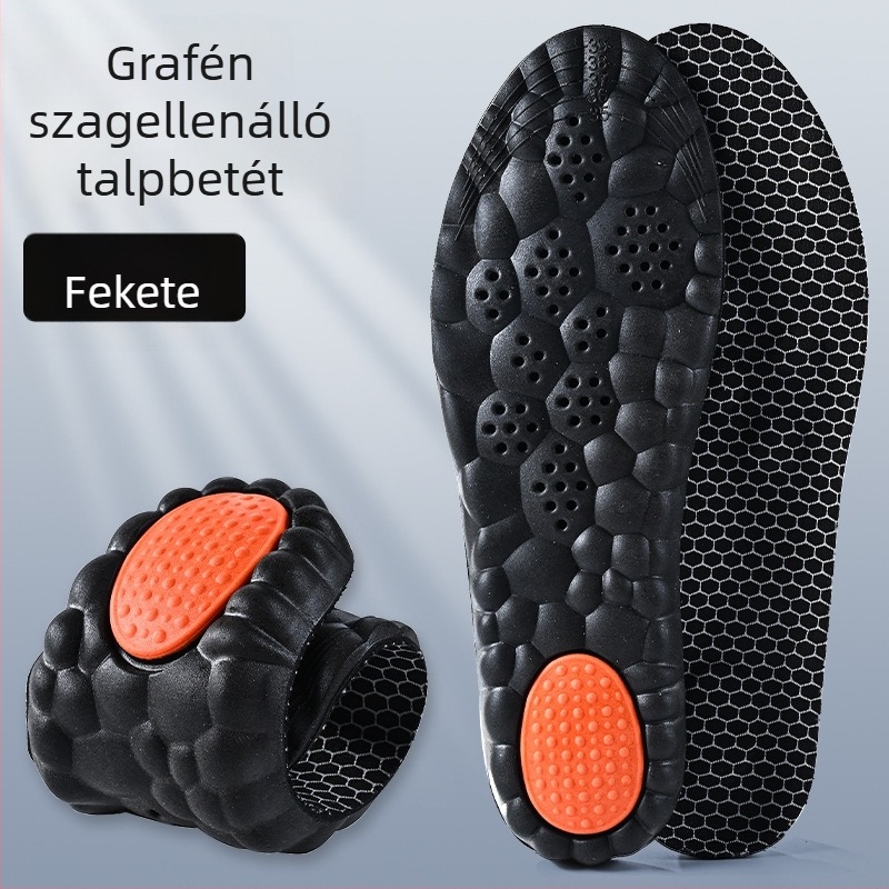 PU anyagú talptalp, ütéscsillapító tömítés és grafén rost – dezodoráló teljes talp, kosárlabda és tollaslabda számára, uniszex