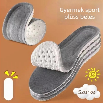 Gyerekeknek készült fleece-béléssel ellátott talpbetét, lélegző, szagtalanító, izzadságot felszívó, vastag, téli meleg talpbetét fiúknak és lányoknak.