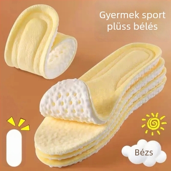 Gyerekeknek készült fleece-béléssel ellátott talpbetét, lélegző, szagtalanító, izzadságot felszívó, vastag, téli meleg talpbetét fiúknak és lányoknak.
