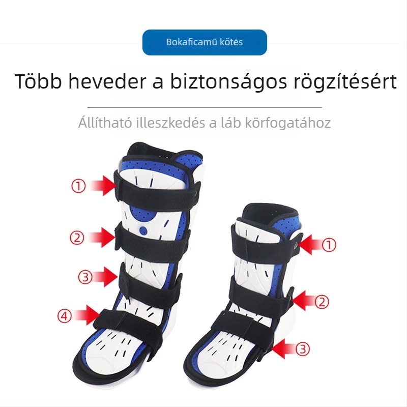 Bokaízületi merevítő foot drop-hoz, fixáció tibia törés és ficam támogatás, varus korrekció, lábrehabilitáció