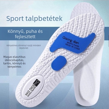 Sporttalp EVA-Sport – Anyag: EVA; Típus: teljes talpbetét; Alkalmas: sportcipő, bőr cipő, csizma, mindennapi és munkacipő; Uniszex
