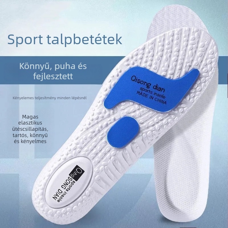 Sporttalp EVA-Sport – Anyag: EVA; Típus: teljes talpbetét; Alkalmas: sportcipő, bőr cipő, csizma, mindennapi és munkacipő; Uniszex