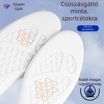 PU anyagú U-alakú sporttalpó, teljes hosszúságú, uniszex, magas ütéscsillapítás, nedvességelvezető