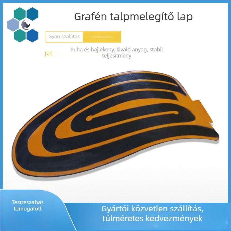 Kültéri cipőmelegítő grafén talpbetéttel és rugalmas fűtőfilmmel, 5V/3.7V, CE-tanúsított