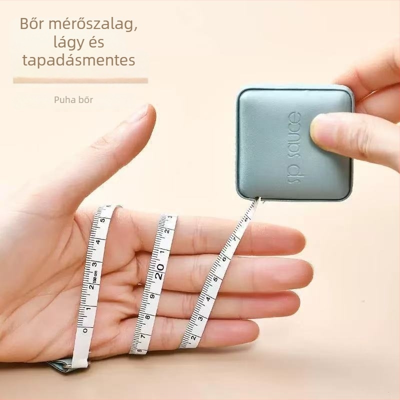 Bőr mérőszalag – hordozható modell 13525, 2 m mérési tartomány, csomagolás 250 darab, testreszabható