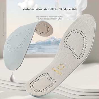 Valódi bőr és latex talpbetét – uniszex, nedvszívó, légáteresztő, ütéscsillapító, alkalmas sportcipőkhöz, bőrcipőkhöz, csizmákhoz és hétköznapi lábbelikhez, egész évben