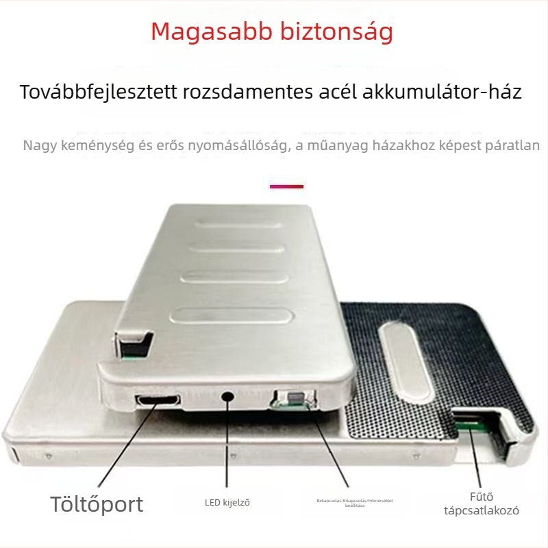 Újrat tölthető fűtő talpbetét sétához, távirányítással állítható hőmérséklet, téli kültéri lábmelegítő