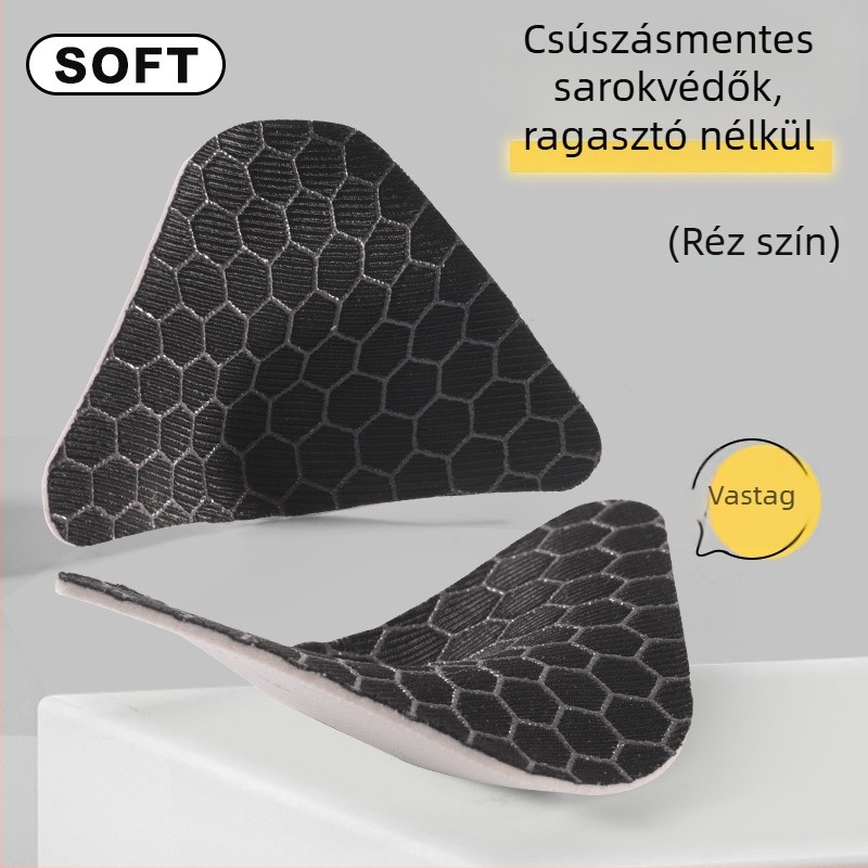 Ragasztó nélküli sarokvédő talp bőrcipőkhöz, szandálokhoz és másokhoz — csúszásmentes, kopásálló, minden évszakban
