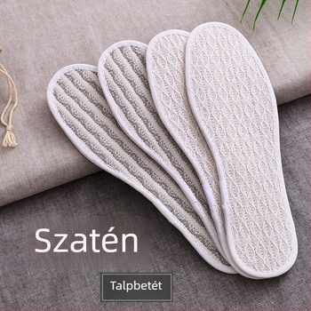 Pei Nong lenvászon talpbetét férfiak és nők számára — izzadságelnyelő, légáteresztő, mágneses terápia, teljes talpbetét, anyaga pamut és len