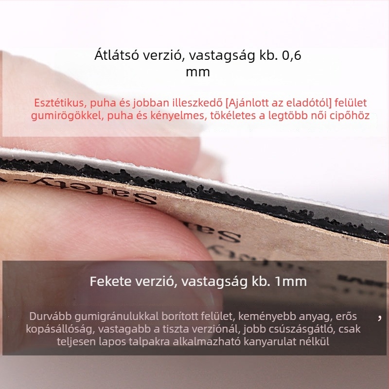 PVC-ből készült csúszásmentes talpfilm cipőkhöz, átlátszó, csendes talppal, mind az évszakokhoz, Muse Standing