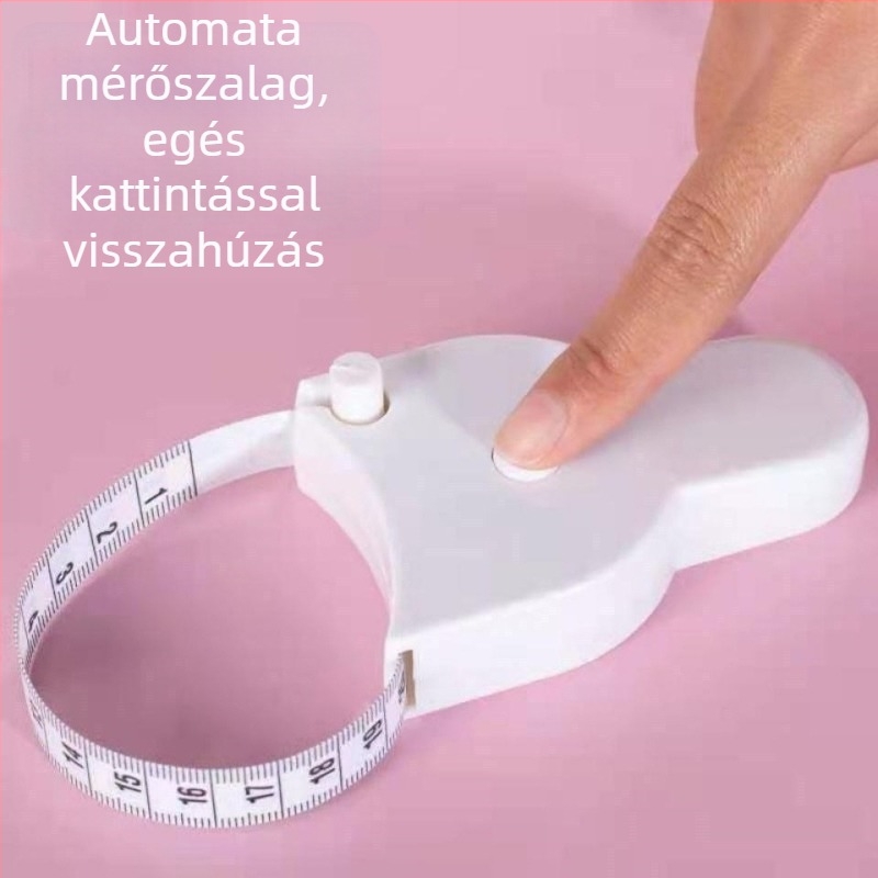 Automatikus precíz körkörmérő szalag - derékkörfogat mérésére, ABS+PVC, háztartási használat, csomagolás 500 darab