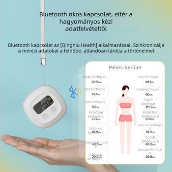 Okos testmérő szalag Bluetooth-alkalmazással (CF10A; ABS; 150 cm-ig; elem)
