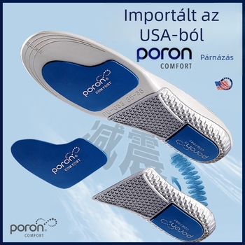 PORON sport talpbetét sneakerhez – uniszex, teljes talpbetét, PU+TPU+PORON párnázás, egész éves használat