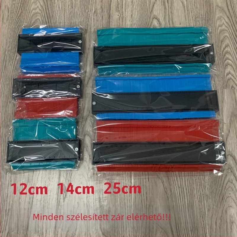 Kontúr mérő és profilozó vonalzó, asztalos eszköz, szabálytalan kontúr mérő, kontúr mérő, ív mérő, teleszkópos