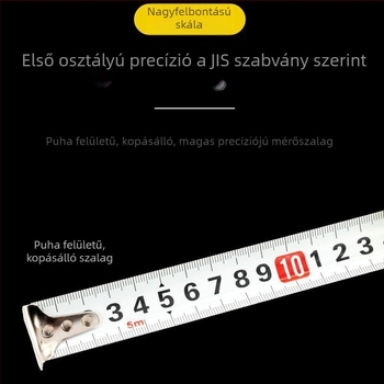 Rozsdamentes acél dobozos mérőszalag, vastag testtel, tartós és kopásálló, nagy pontosságú, háztartási és mérnöki használatra