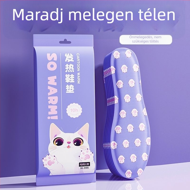 Melegítő talpbetétek nőknek - önmelegedő, töltés nélkül, járható (téli használat)