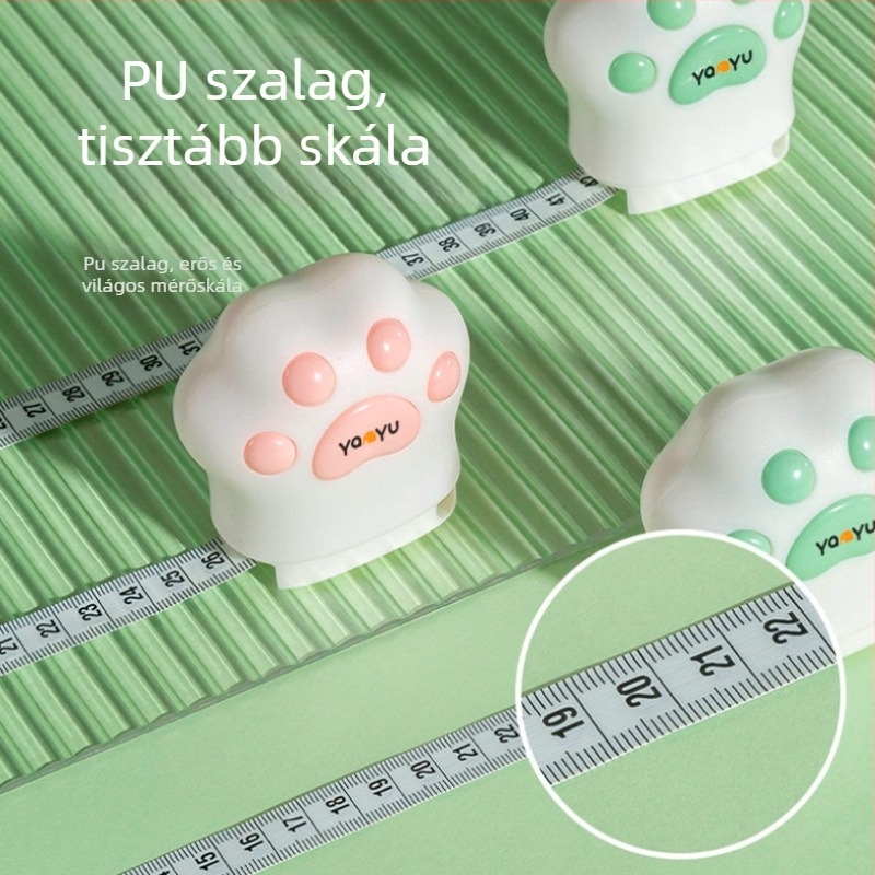 Macska karma alakú visszahúzható mérőszalag varráshoz, modell 3915, mérési tartomány 300, műanyag test, csomagolás 168 db