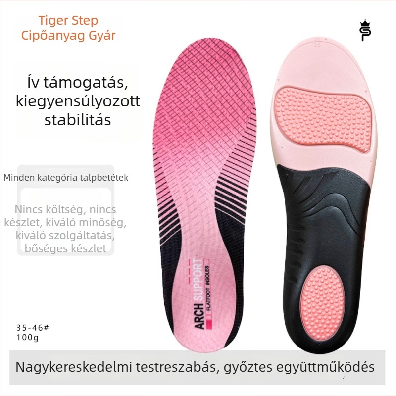 Ortopéd boltozat-támogató talpbetét, EVA anyagból, modell B72, teljes talp, alkalmas bőr cipőkhöz, bakancsokhoz, mindennapi cipőkhöz, munkás cipőkhöz és papucsokhoz
