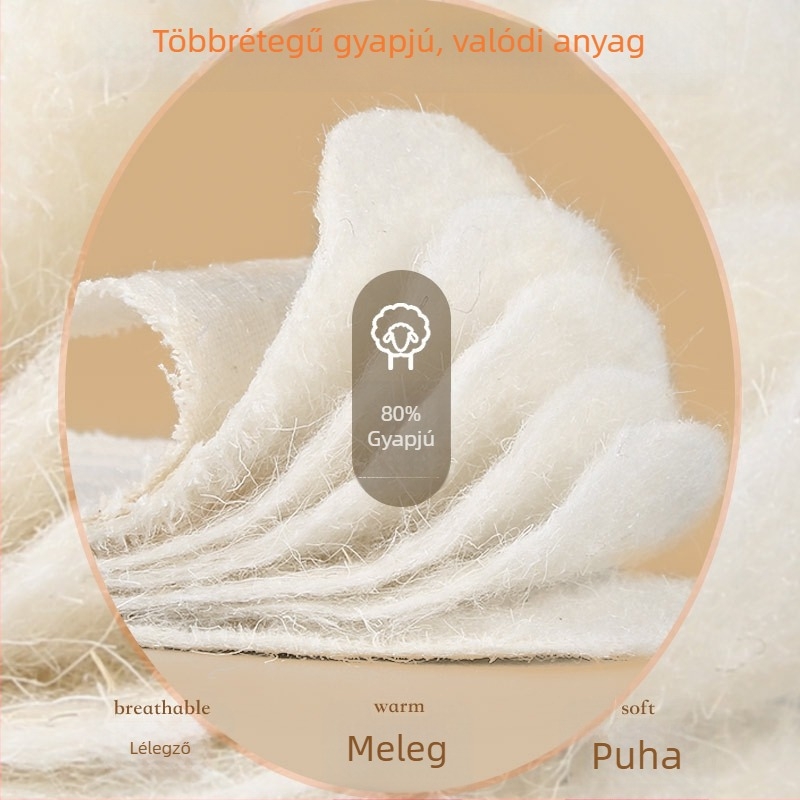 Gyapjúfilc talpbetét téli lábbelikhez - teljes hosszúságú, hőszigetelés, uniszex