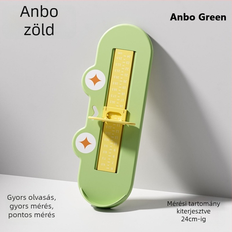 Gyerekek cipőmérő — méri a láb hosszát és a cipő belső hosszát; Anyag: ABS műanyag; Ajánlott korosztály: 1–12 év; Stílus: Cartoon Paradise; Csomagolás: egységcsomag