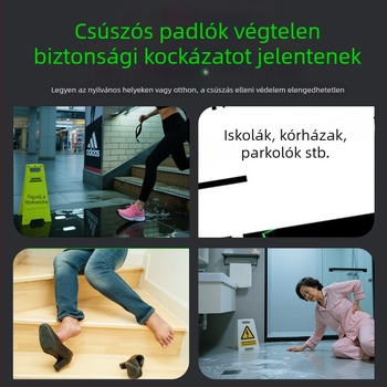 Világító csúszásmentes figyelmeztető szalag lépcsőkhöz; önfényes, reflexív felülettel (alap PET; akril ragasztó; -10–60 °C; fehér szilikon hátoldal; ipari berendezések figyelmeztetése)