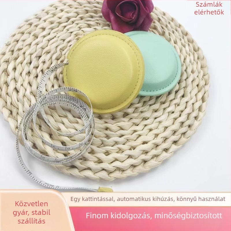 PU bőr körmérő mérőszalag, mini hordozható, 1,5 m mérési tartomány, licencelt magáncímke és testreszabott logó, 500 darabos csomag