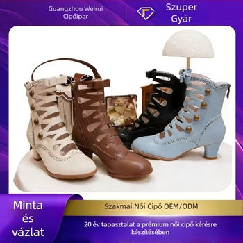 Lolita női szandál, hegyes orr, felső anyaga mikroszál, középtalp 3–5 cm, hátul cipzár, talpbetét mikroszálas