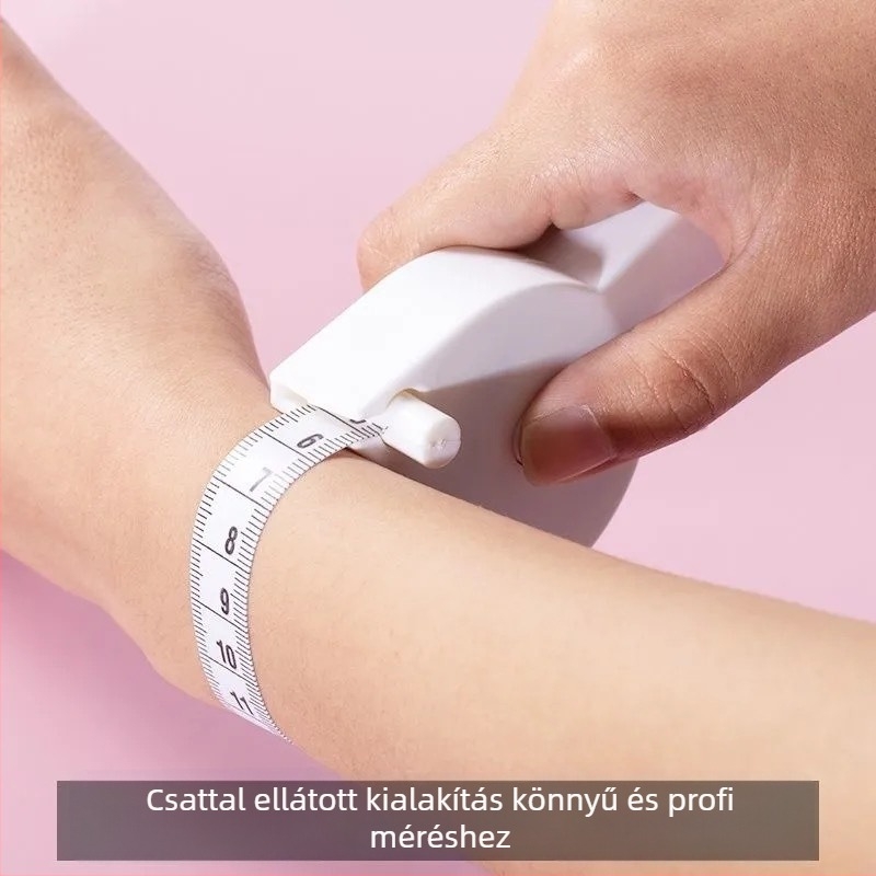 Y-alakú műanyag mérőszalag kézi fogantyúval, a mellkas–derék–csípő méréséhez, modell A, tétel 1069, csomagolás 400