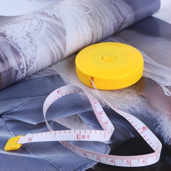 Kör alakú mini puha mérőszalag, PVC + üvegszál, modell 001, csomagolás 600 db, mérési tartomány 150 cm