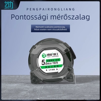 Acél mérőszalag, háztartási használatra, nehéz kivitelezésű, kopásálló, mágneses, automatikus visszahúzás