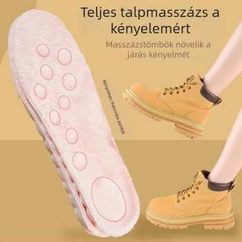 PU talptalp, modell 2219-fleece-lined, meleg, izzadság-elnyelés és masszázs funkcióval, alkalmas edzőcipőkhöz, bakancsokhoz, hétköznapi és munka cipőkhöz, téli szezon