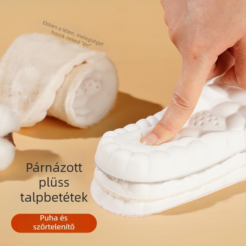PU talptalp, modell 2219-fleece-lined, meleg, izzadság-elnyelés és masszázs funkcióval, alkalmas edzőcipőkhöz, bakancsokhoz, hétköznapi és munka cipőkhöz, téli szezon