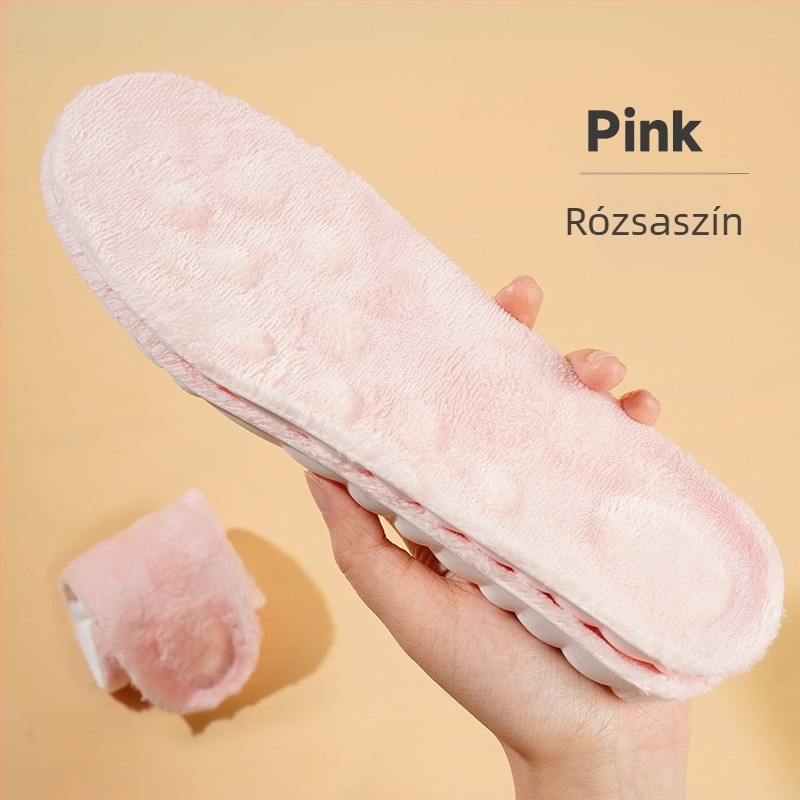 PU talptalp, modell 2219-fleece-lined, meleg, izzadság-elnyelés és masszázs funkcióval, alkalmas edzőcipőkhöz, bakancsokhoz, hétköznapi és munka cipőkhöz, téli szezon