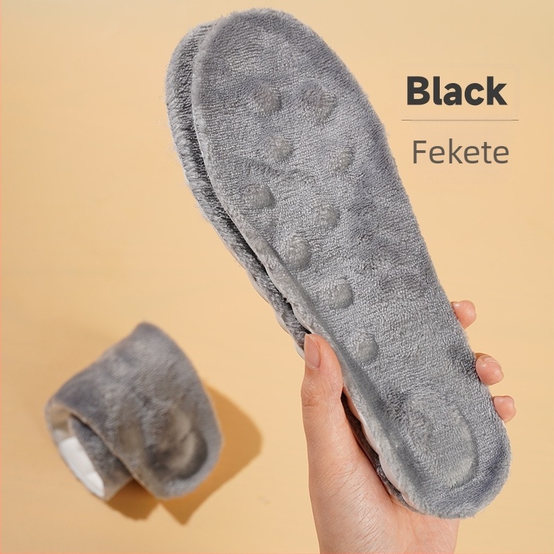 PU talptalp, modell 2219-fleece-lined, meleg, izzadság-elnyelés és masszázs funkcióval, alkalmas edzőcipőkhöz, bakancsokhoz, hétköznapi és munka cipőkhöz, téli szezon