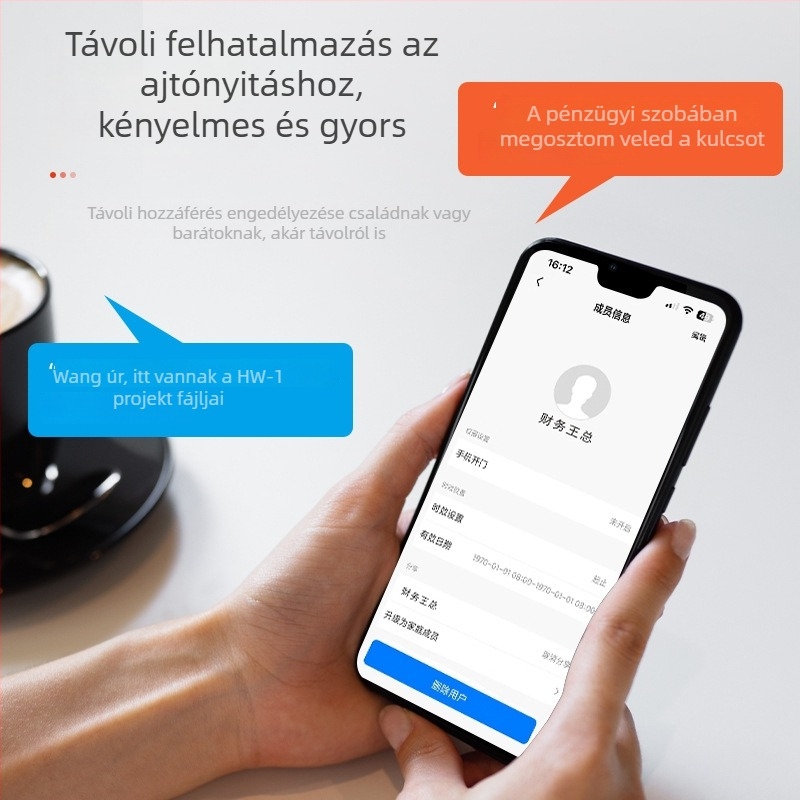 Fiókos szekrény zár Bluetooth alkalmazásvezérléssel és távoli feloldással, ABS anyag, modell B-P-08
