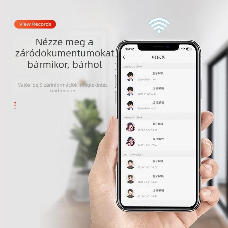 Fiókos szekrény zár Bluetooth alkalmazásvezérléssel és távoli feloldással, ABS anyag, modell B-P-08