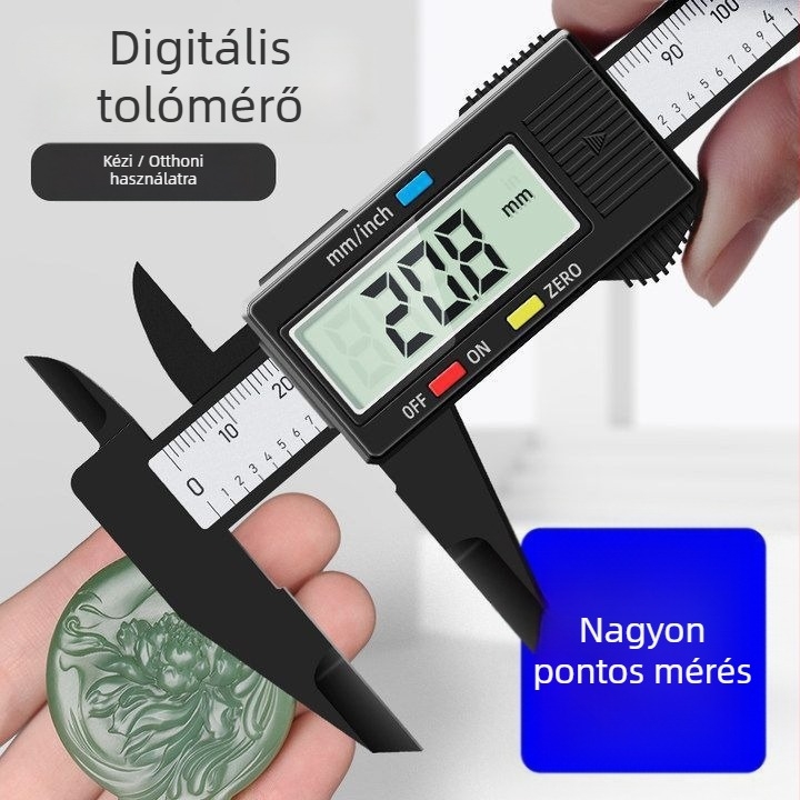 Digitális tolómérő jade ékszerekhez, hordozható, nagy pontosságú vernier, jade karkötő mérés, Spring Maple