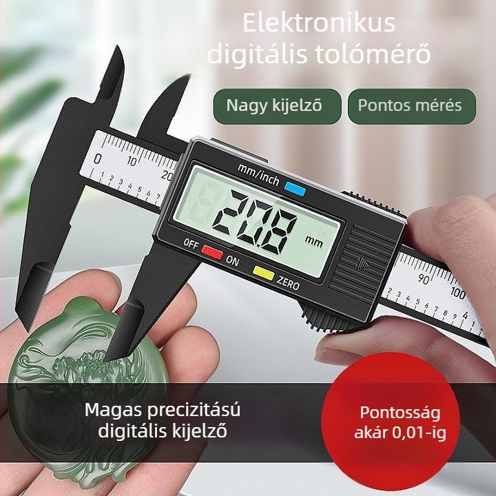 Digitális tolómérő jade ékszerekhez, hordozható, nagy pontosságú vernier, jade karkötő mérés, Spring Maple