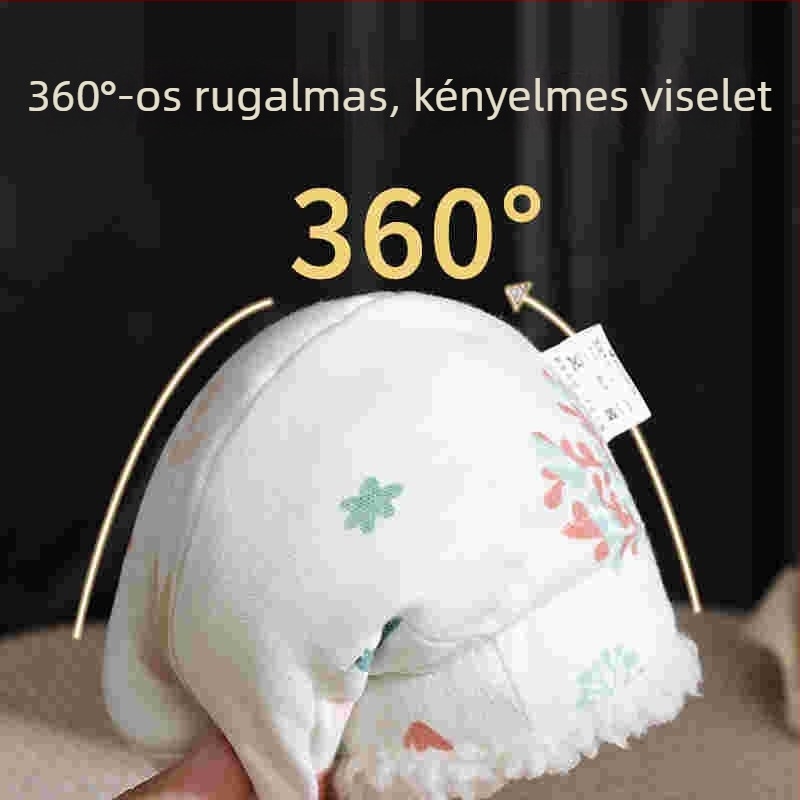 Baba pamutból készült cipő és zokni, anti-karcolás védelemmel, puha talppal, téli szezonra, rajzfilmszerű dizájnnal