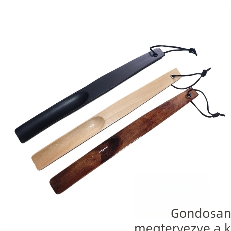 Fa cipőhúzó és ruhakefe hosszú nyéllel — Brand Trendy, Model Clothes brush and shoehorn