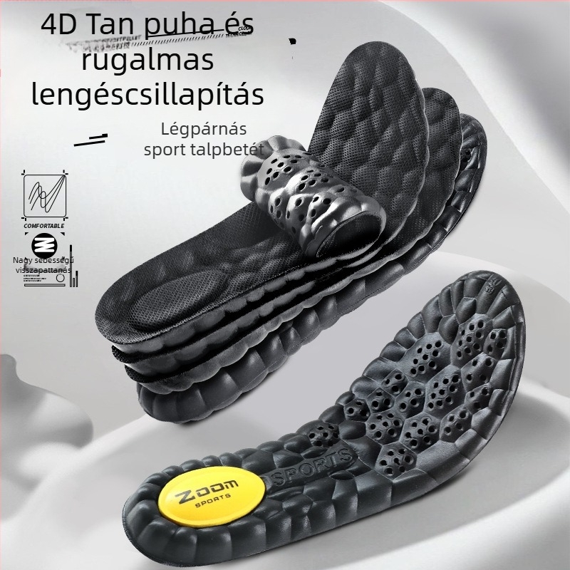 5D álló talpbetét nőknek és férfiaknak, ultra puha, anti-fatigue, izzadságfelszívó és szagtalan