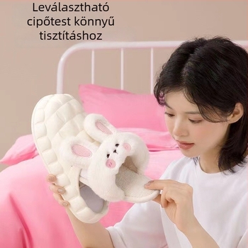 Téli papucs mesterséges szőrből, teljes talppal, dezodoráló talpbetéttel, sarok pamut bevonattal