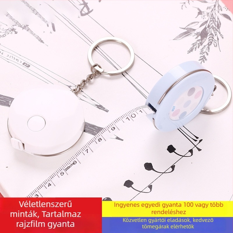 Yuhui QY-MiNi mini mérőszalag — műanyag, 200 cm méréstartomány, testreszabható