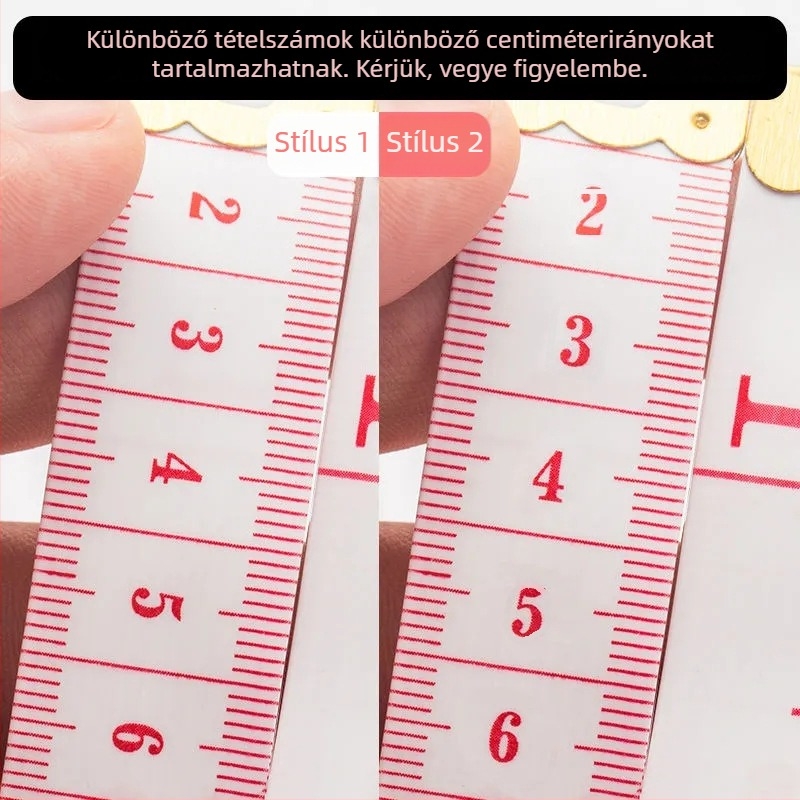 Szabó mérőszalag, szélesebb és vastagabb, standard pontossággal, cm-skálával — anyagok: műanyag és bőr, márka Unique