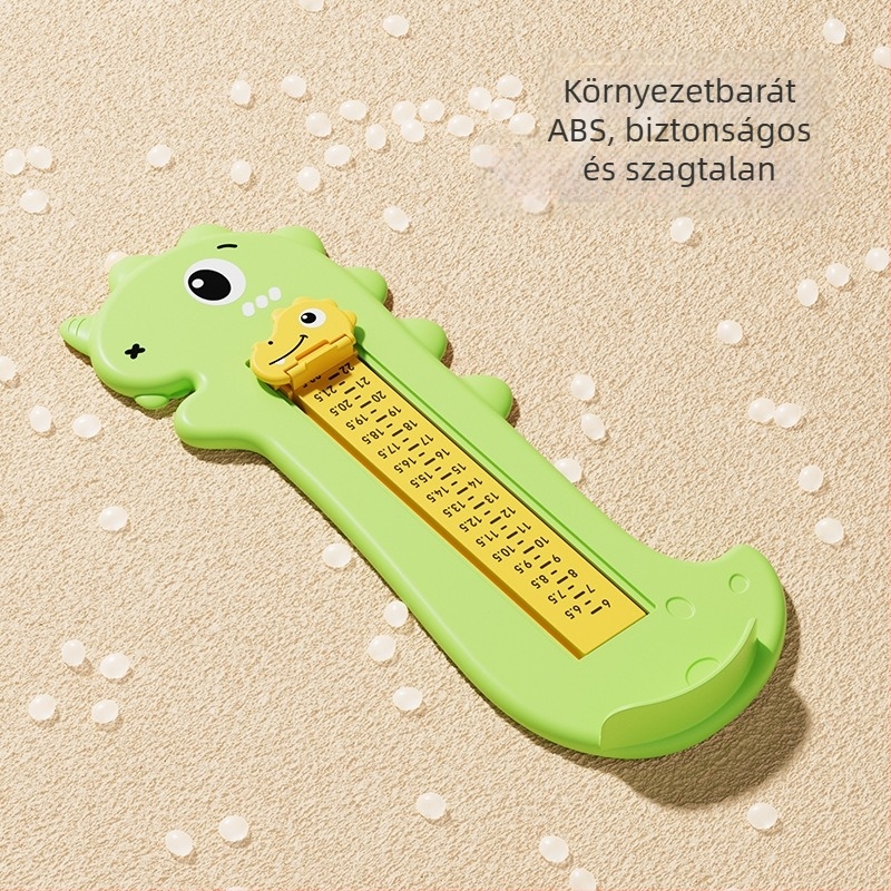 Baba láb mérő fokmérővel, gyerekeknek precíz vonalzó, Magebaby YR-LJQ modell, mérési tartomány 8–15 cm, anyag PP/ABS