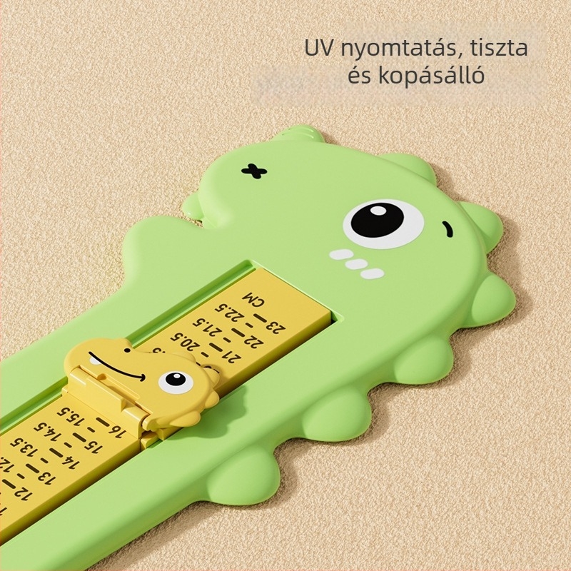 Baba láb mérő fokmérővel, gyerekeknek precíz vonalzó, Magebaby YR-LJQ modell, mérési tartomány 8–15 cm, anyag PP/ABS