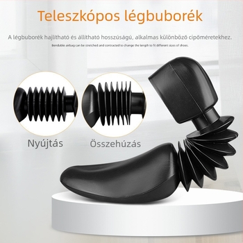 Teleszkópos műanyag cipőfeszítők – állítható talpkialakítás, anti-gyűrődés, formázók