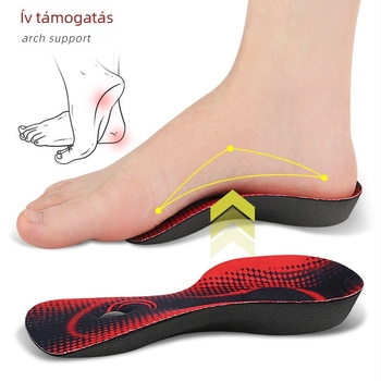EVA mágneses íves fél talpbetét lapos láb és X/O alakú láb számára – ortopéd talpbetét mágneses sarokkal